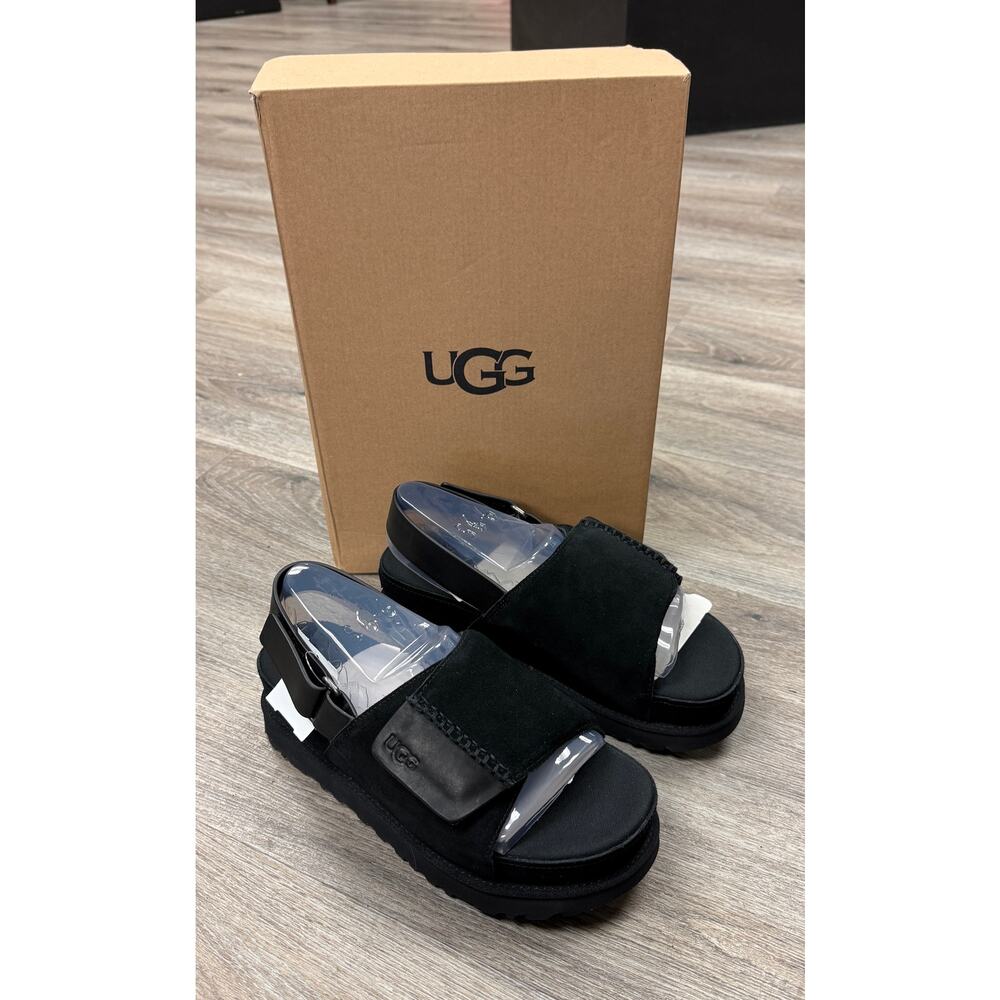 UGG Black Goldenstar Hi Slingback Platform Slippers Sz. 9 1/2 New w/Box!